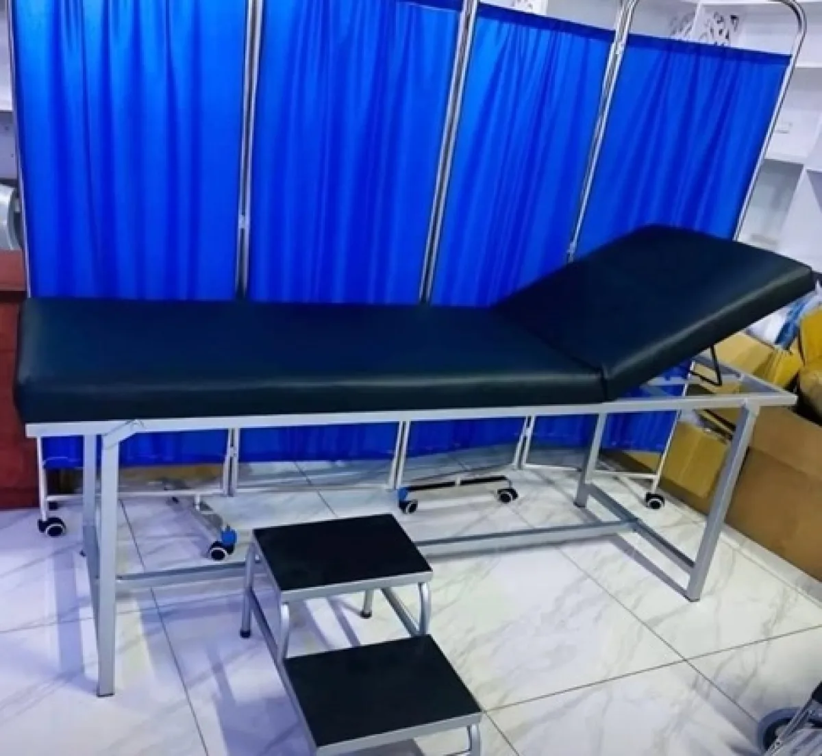 Adjustable Examination Couch with Step Stool